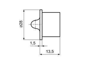 Размеры заглушки блочной части FQ18