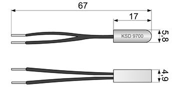 Размеры термостатов серии KSD 9700