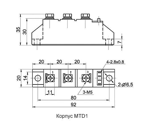 Размеры МТД-25-12