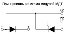 Схема диодно-тиристорных модулей МДТ