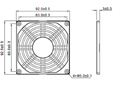 Чертеж и размеры решетки для вентиляторов 92х92