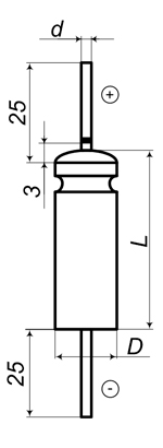 Танталовый конденсатор серии К52-1