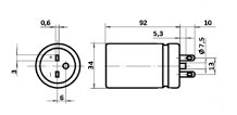 Схема, чертеж габаритных и установочных размеров конденсаторов электролитических К50-27