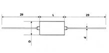 Схема, чертеж габаритных и установочных размеров конденсаторов электролитических К53-7