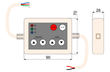 Размеры RGB контроллера LL-BCM12A светодиодной ленты