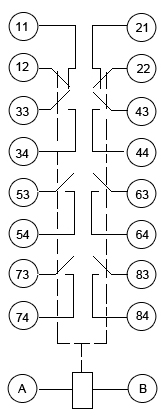 Схема электрическая принципиальная реле ПЭ-36 162, ПЭ-37 62