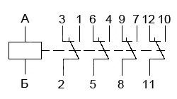 Схема электрическая принципиальная реле РЭН-33