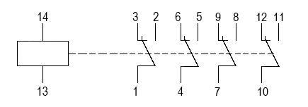 Схема электрическая принципиальная реле РЭС32