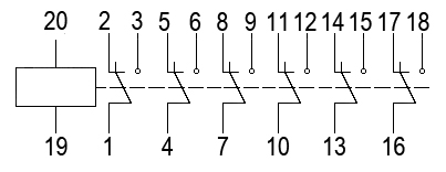 Схема электрическая принципиальная реле РЭС8