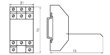 Чертеж гарабитных размеров колодки реле РП21-001 тип 2