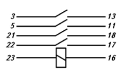 Схема электрическая принципиальная реле РПГ-9-05401, РПГ-9-15401