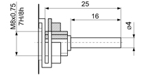 Вариант А конца вала регулировочных резисторов ППБ-1 — ППБ-3