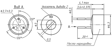 Габаритные размеры подстроечных резисторов СП3-19А3-В