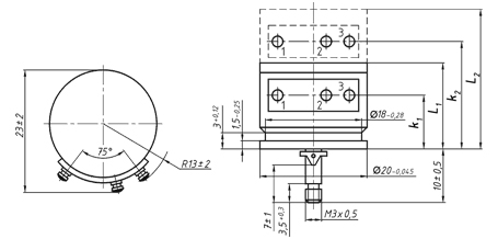 Габаритные размеры проволочных переменных резисторов СП5-21В