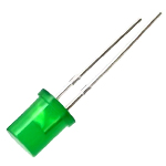Светодиод цилиндрический зелёного цвета