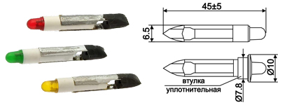 Размеры вольтажных светодиодов КИПД43