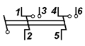 Электрическая схема тумблера ПТ57-6-3В