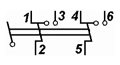 Электрическая схема тумблера ПТ57-6Н-1В